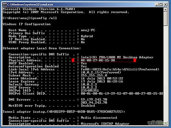 mac address