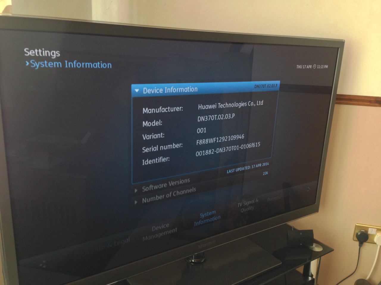 Re Unable to get the free Sky Channels TalkTalk Help & Support