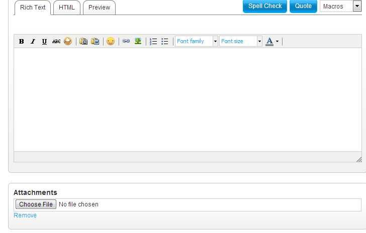 Attatchments now showing in a reply box near you