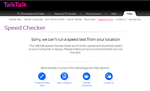 TalkTalk Speed Checker Message.png