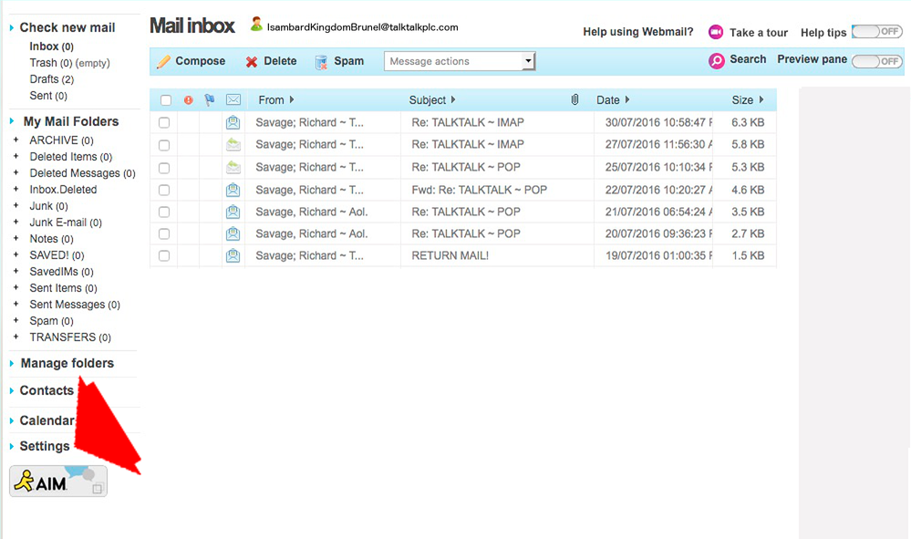 TalkTalk Webmail Screens.png