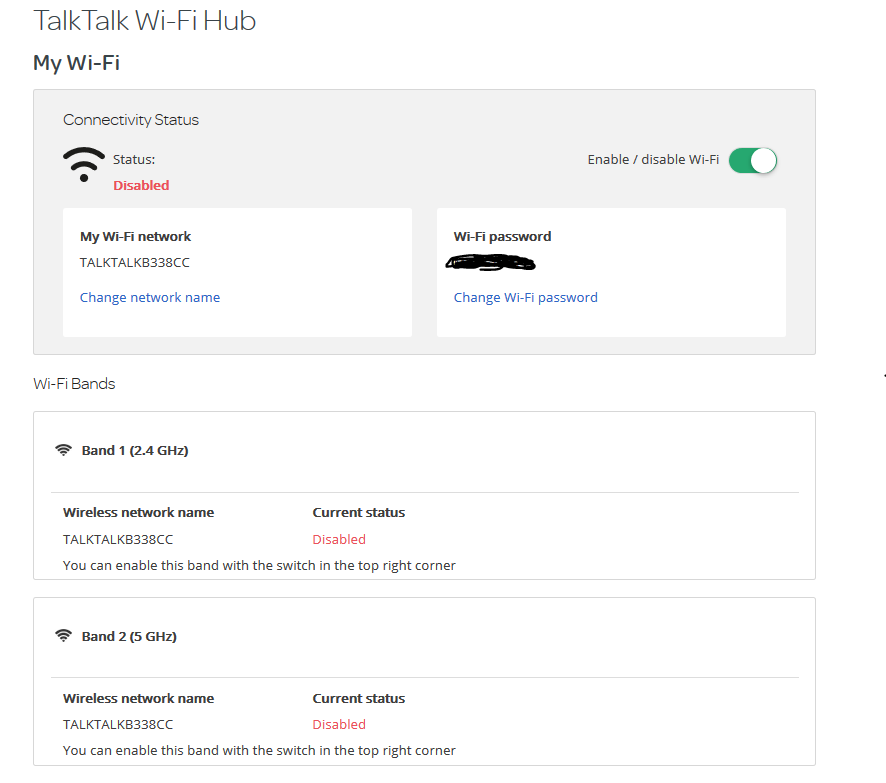 WIFI Status - Disabled?? - TalkTalk Help & Support