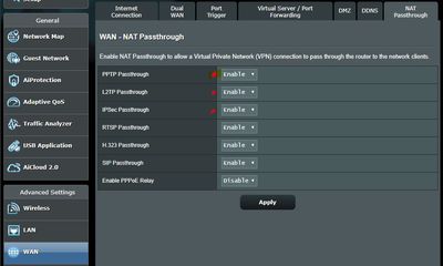 WAN -NAT Passthrough