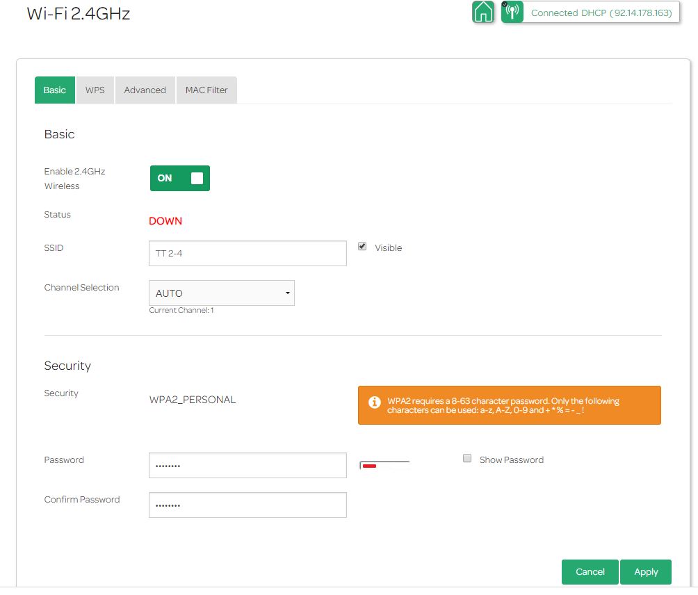 Wifi Disabled on new router TalkTalk Help & Support