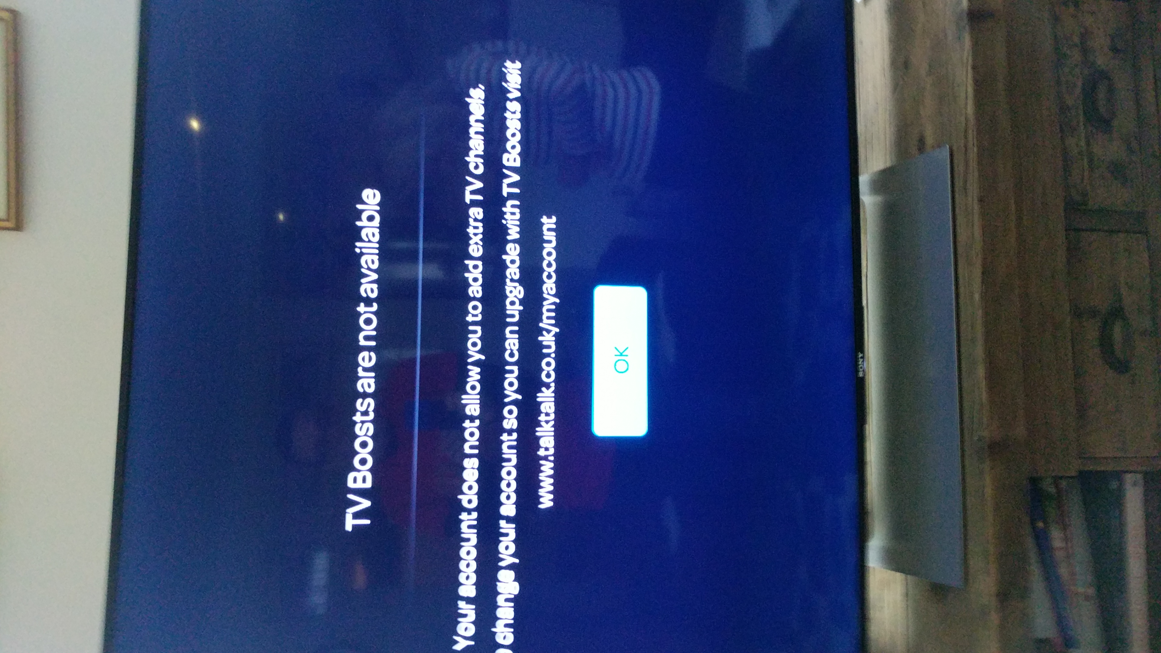 Issues watching TV boost channels TalkTalk Help & Support