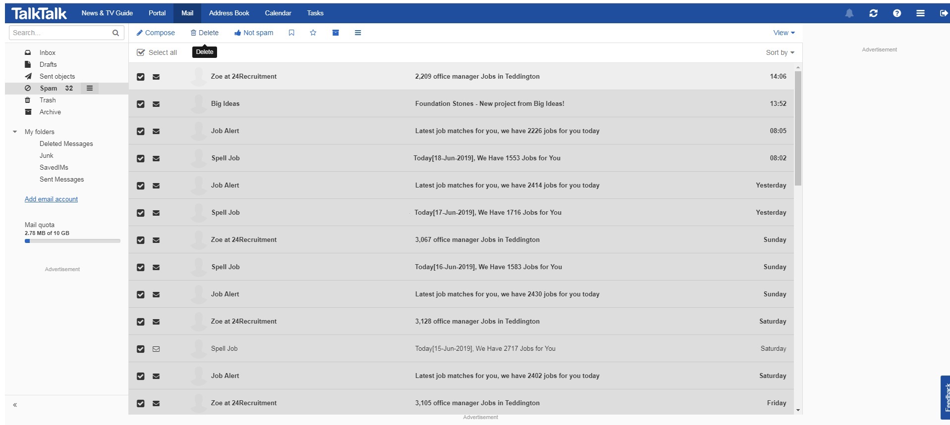 Spam filter does not appear to work TalkTalk Help & Support