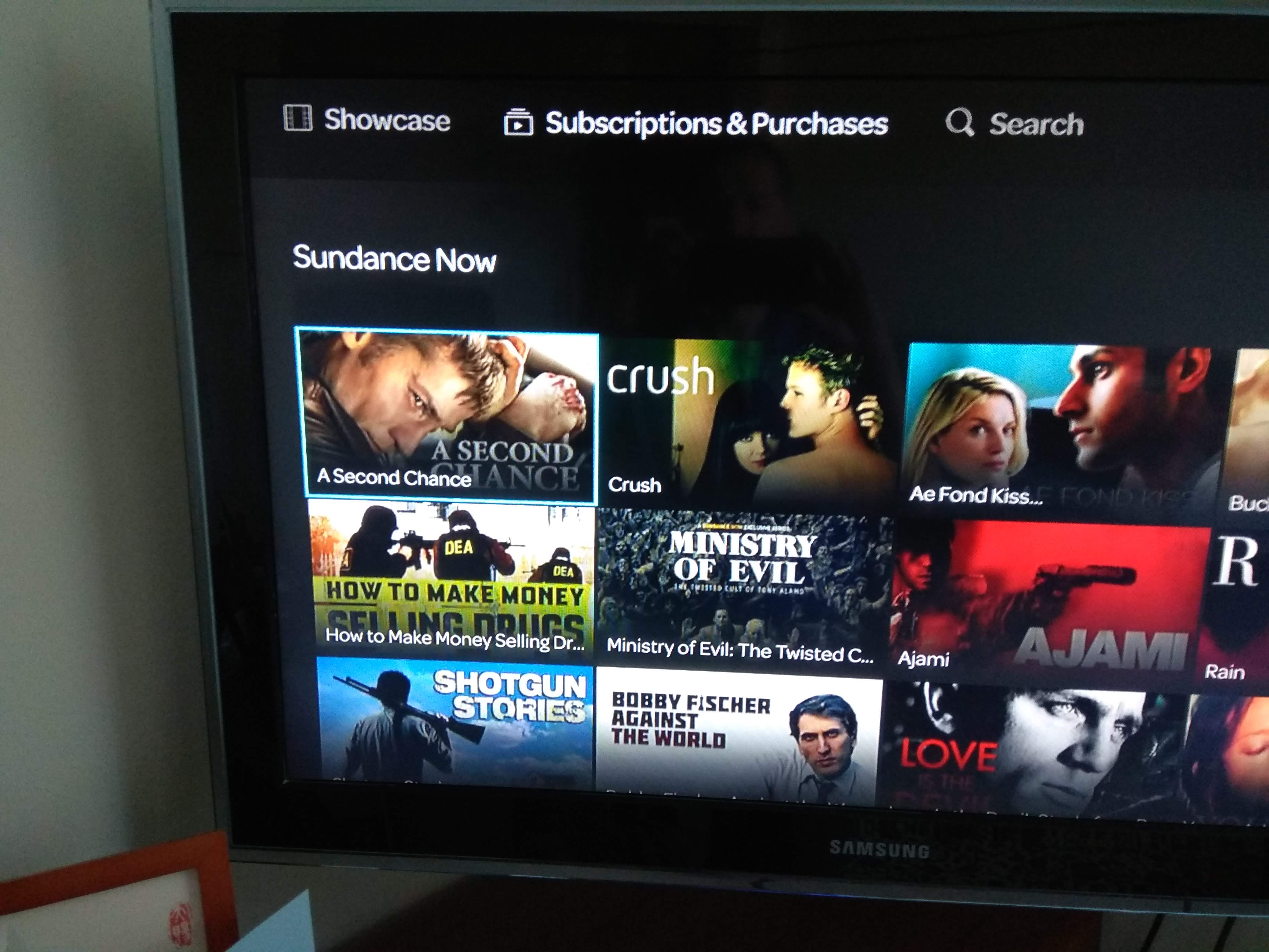 Sundance Now showing on "myTV Subscriptions and Pu... TalkTalk Help