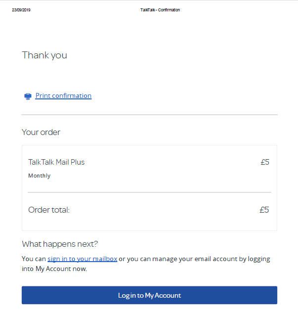 Talk Talk Mail Plus query - Page 2 - TalkTalk Help & Support