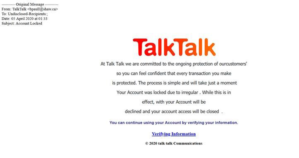 Help With Phishing Emails Talktalk Help Support