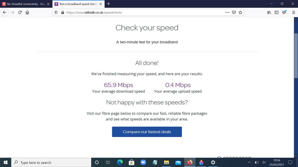 Talktalk speed test 25 Feb 21 - hard wired #7 from My Account.jpg
