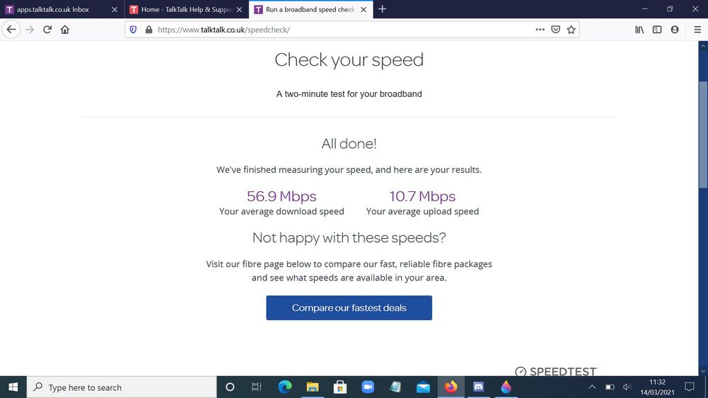 Talktalk speed test 14 Mar 21 - wired #3.jpg
