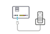 Phone connected to Wi-Fi Hub in green socket