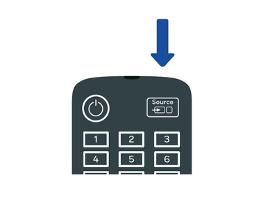 Select source  input from your TV remote