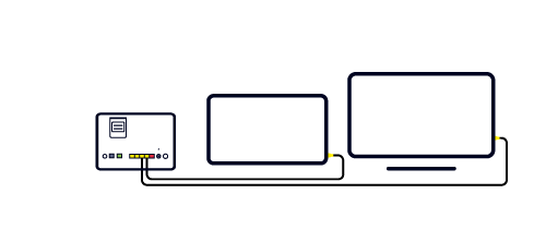 Devices connected with wire to W--Fi Hub