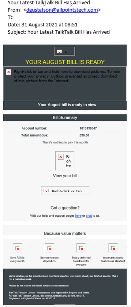 example-of-phishing-email-with-Your-Latest-TalkTalk-Bill-Has-Arrived-in-subject