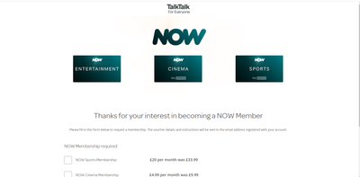 Voucher now tv online sports