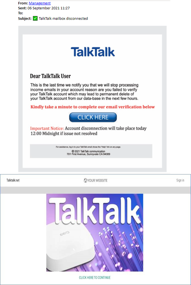 example-of-phishing-email-with-TalkTalk-mailbox-disconnected-in-subject