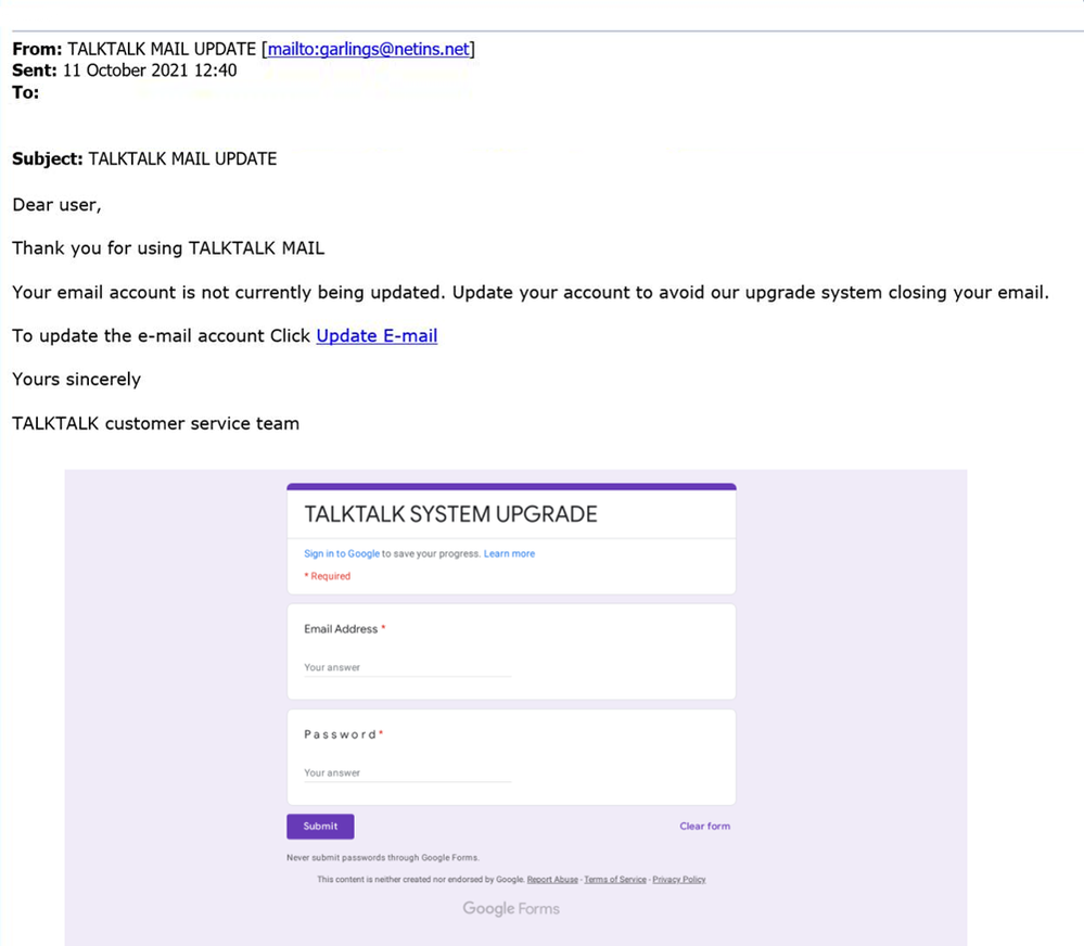 example-of-phishing-email-with-TALKTALK-MAIL-UPDATE-in-subject12TH