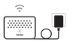 router connected to electrical socket