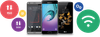 image of mobiles and symbols