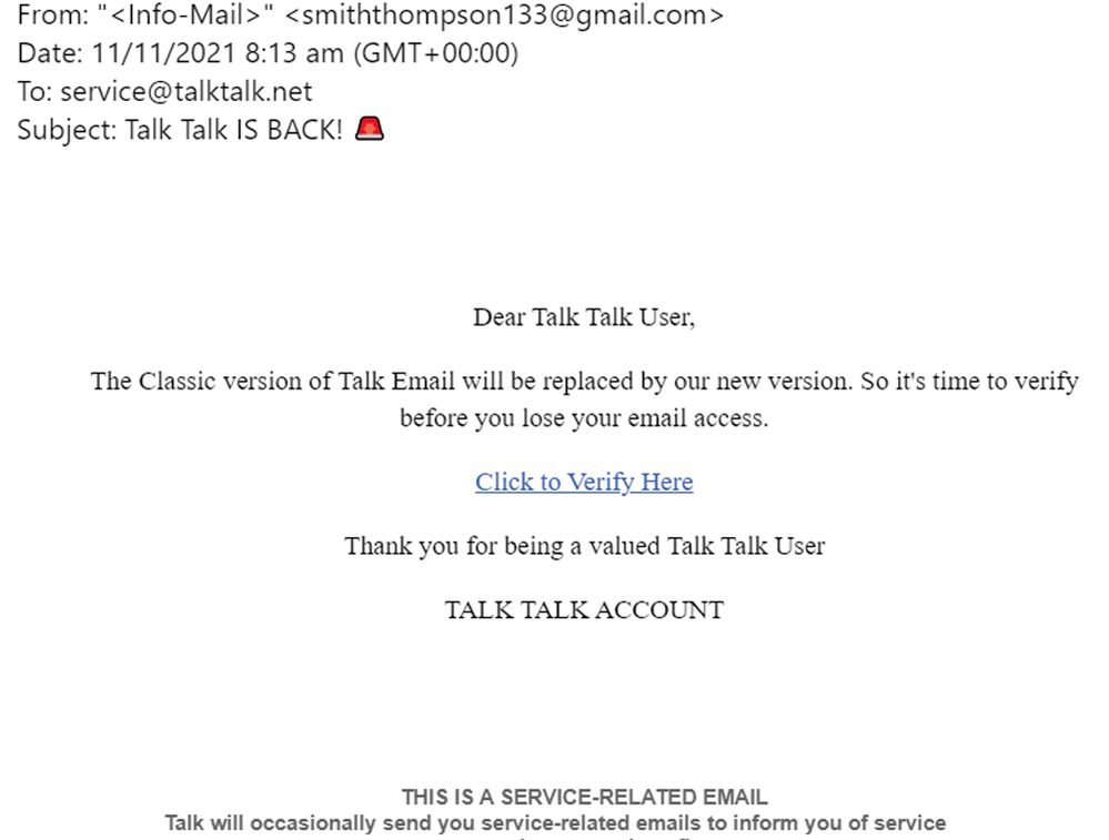 example-of-phishing-email-with-TALK-TALK-IS-BACK!!--in-subject