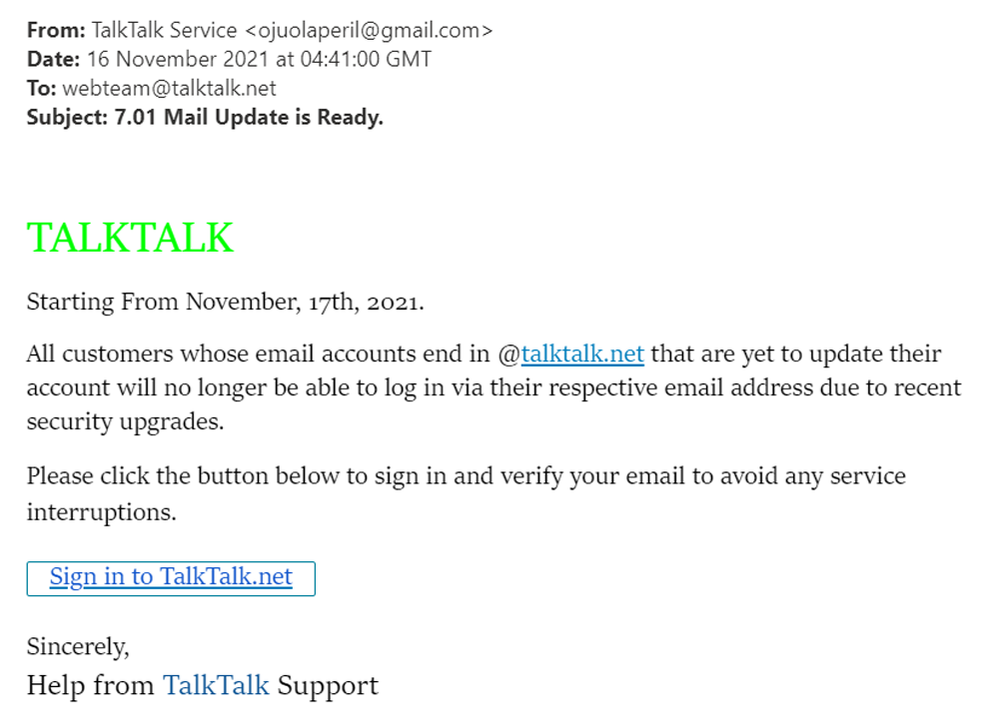 7.01 Mail Update is Ready.