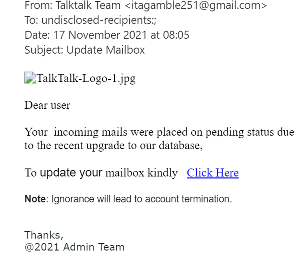 Update Mailbox