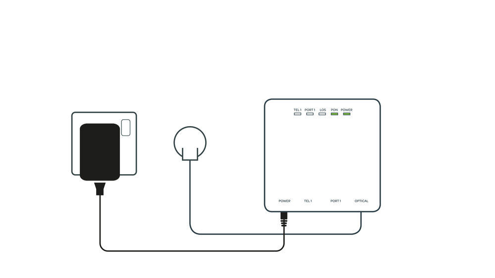 Fibre connection box and power socket