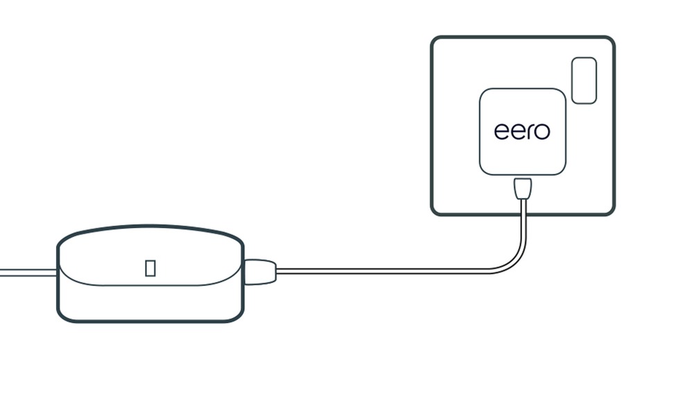 connect eero to power socket and switch on