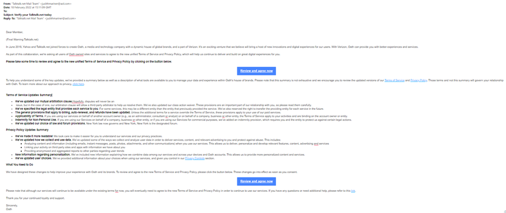 example-of-phishing-email-with-Verify-your-Talktalk.net-in-subject