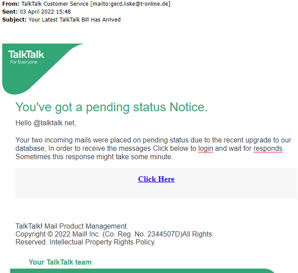 example-of-phishing-email-with-Your-Latest-TalkTalk-Bill-Has-Arrived-in-subject