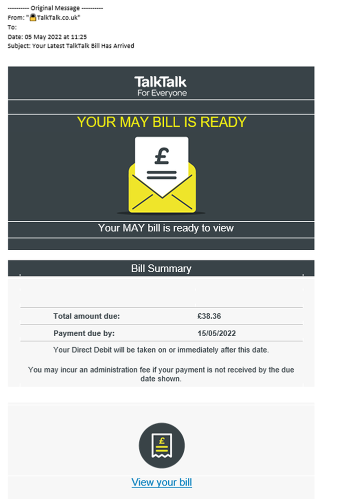 example-of-phishing-email-with-Your-Latest-TalkTalk-Bill-Has-Arrived-in-subject
