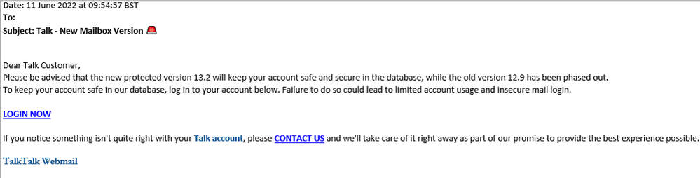 example-of-phishing-email-with-Talk - New-Mailbox-Version-in-subject