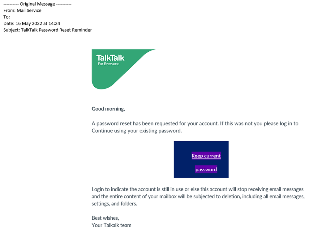 example-of-phishing-email-with-TalkTalk-Password-Reset-Reminder-in-subject