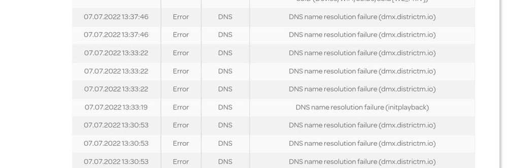 Dns errors