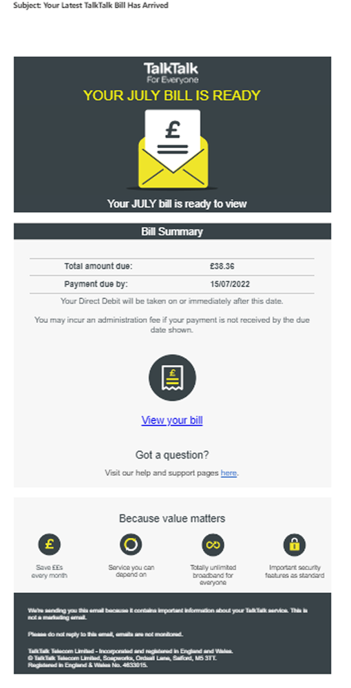 example-of-phishing-email-with-Your-Latest-TalkTalk-Bill-Has-Arrived-in-subject