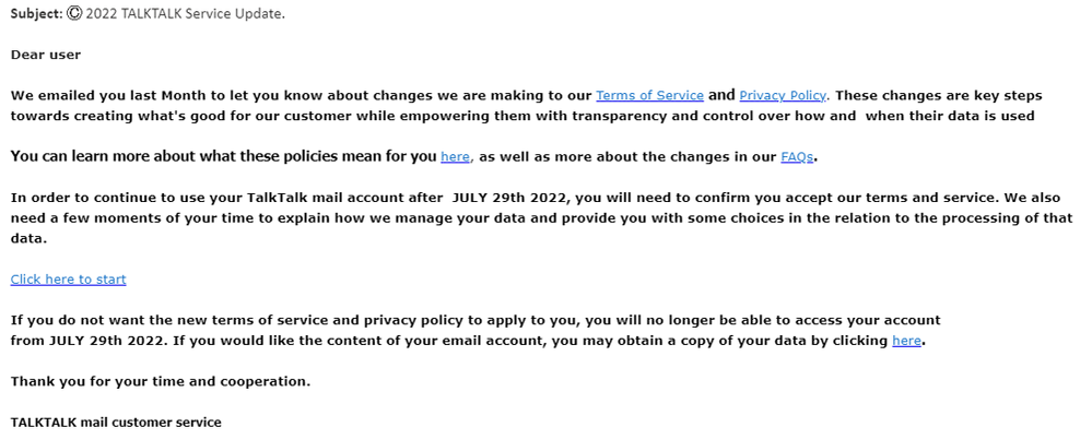 example-of-phishing-email-with-2022-TALKTALK-Service-Update-in-subject