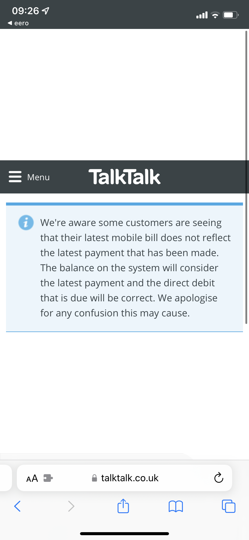 Can t Add An Extra Eero Pro 6 TalkTalk Help Support
