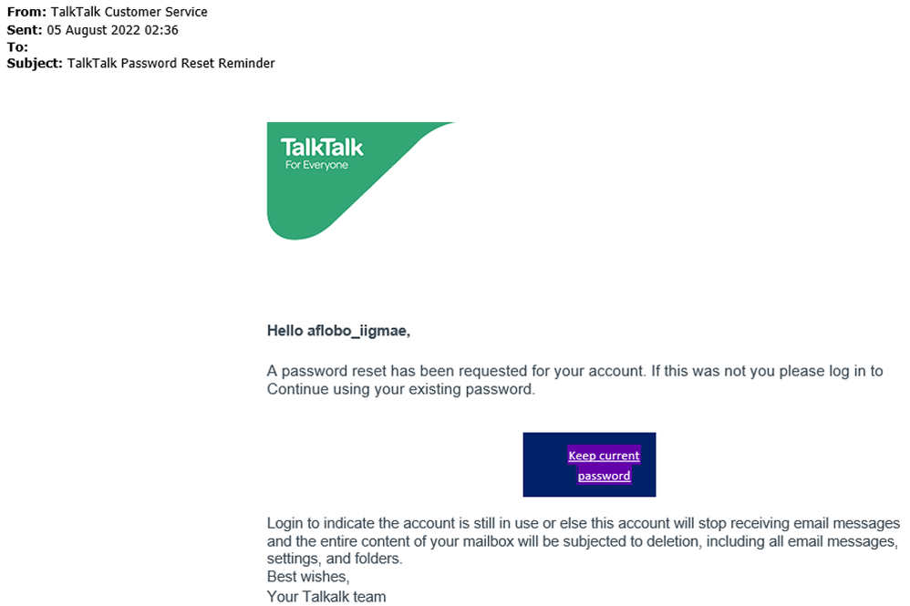 example-of-phishing-email-with-TalkTalk-Password-Reset-Reminder-in-subject