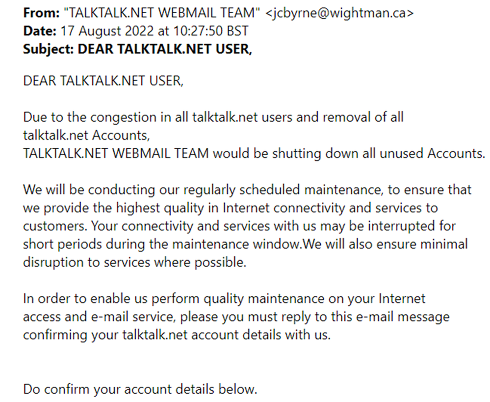 example-of-phishing-email-with-DEAR-TALKTALK.NET-USER-in-subject
