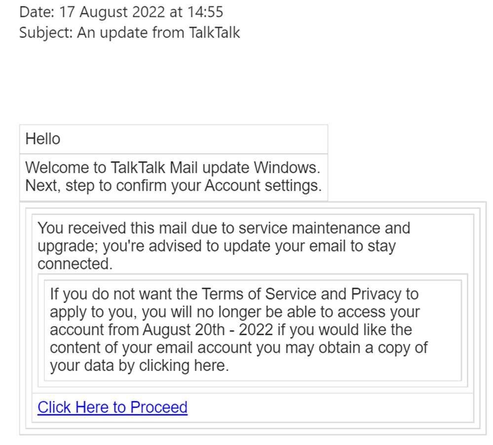 example-of-phishing-email-with-An-update-from-TalkTalk-in-subject