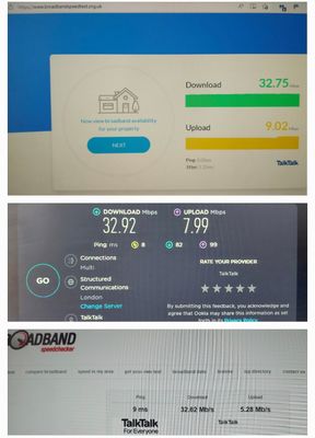 Three speed tests