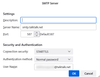 SMTP settings