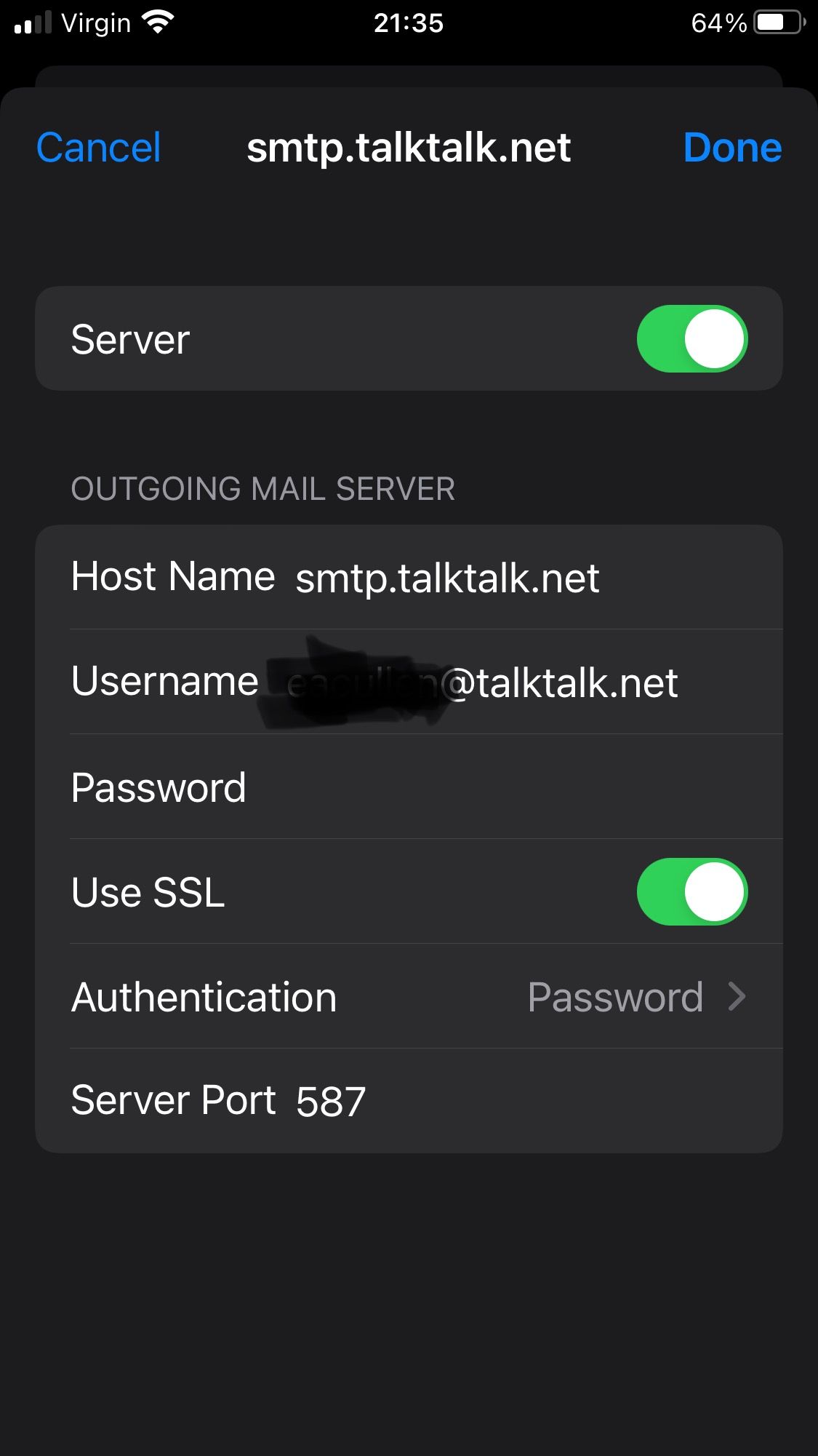Talktalk change to email settings on iphone TalkTalk Help & Support