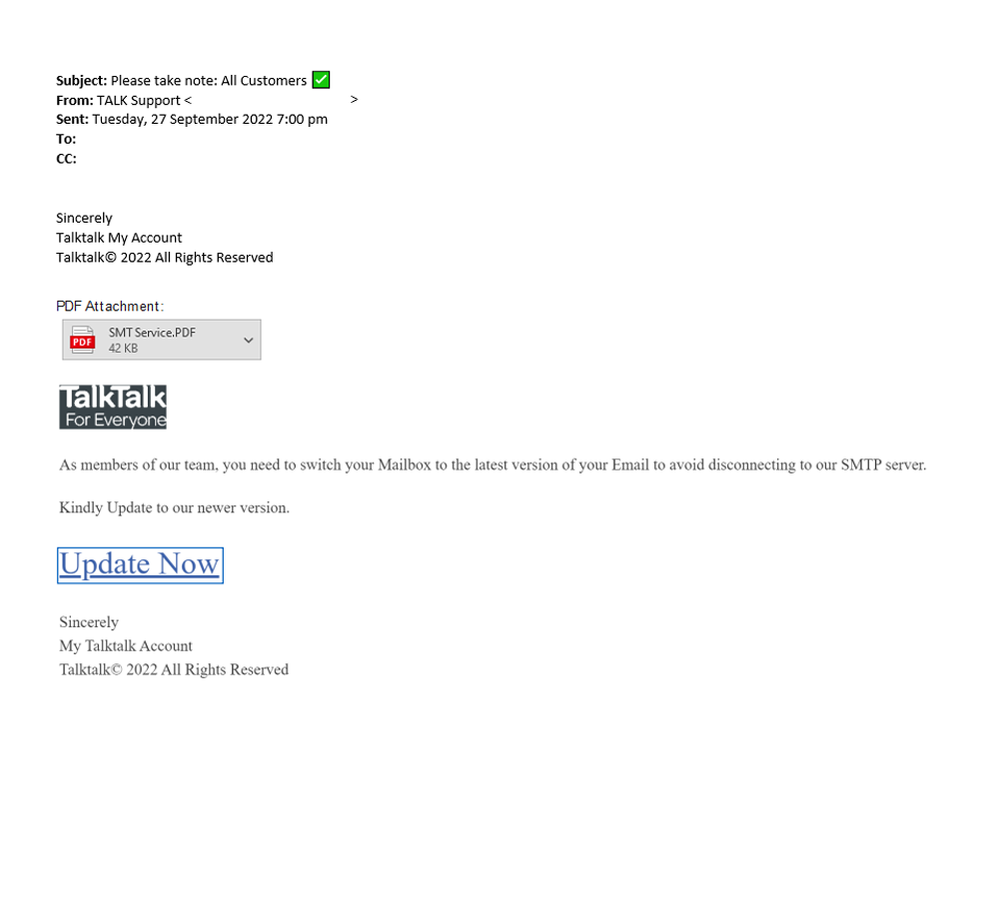 example-of-phishing-email-with-Please-take-note-All-Customers-in-subject