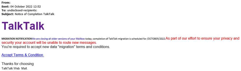 example-of-phishing-email-with-Notice-of-Completion-TalkTalk-in-subject
