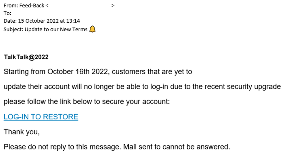 example-of-phishing-email-with-Update-to-our-New-Terms-in-subject