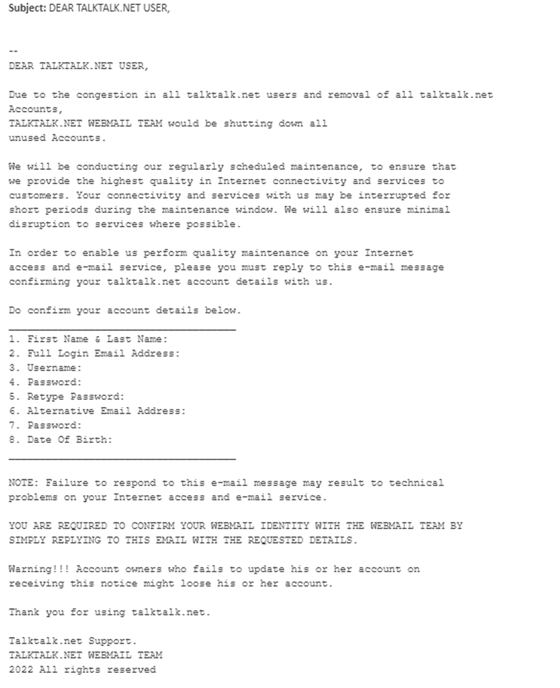 example-of-phishing-email-with-DEAR-TALKTALK.NET-USER-in-subject
