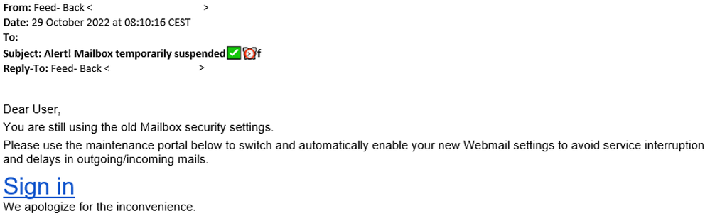 example-of-phishing-email-with-Alert-Mailbox-temporarily-suspended-in-subject