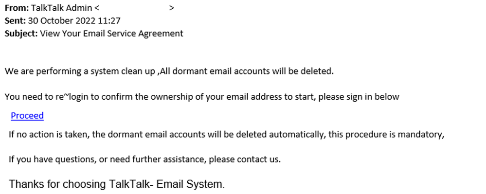 example-of-phishing-email-with-Vew-Your-Email-Service-Agreement-in-subject